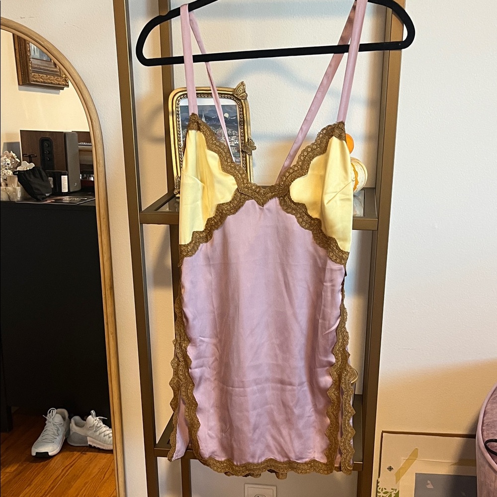 Free People lavender and Yellow Mini Dress